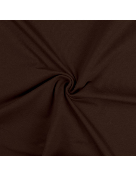 Tissu jersey coton - Marron foncé