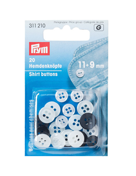 Boutons pour chemises imitation nacre
