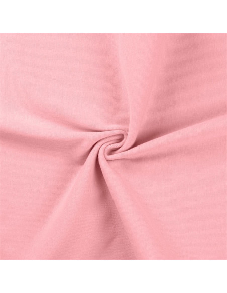 Tissu jersey bord côte - Rose layette