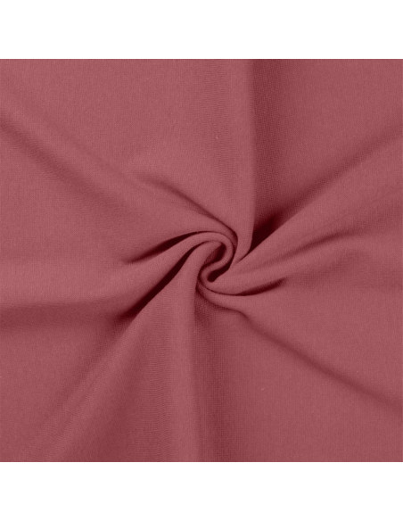 Tissu jersey bord côte - Bois de rose