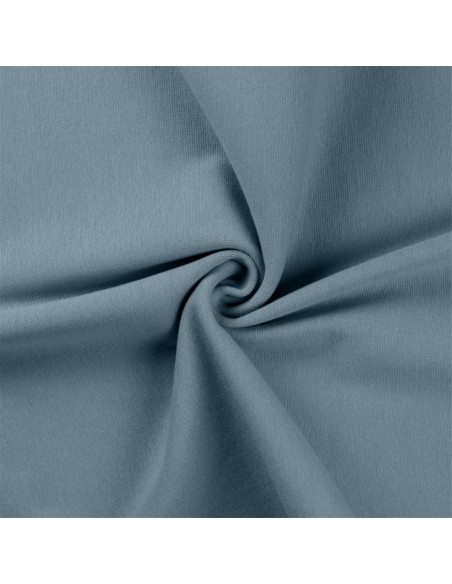 Tissu jersey bord côte - Bleu gris