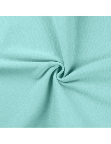 Tissu jersey bord côte - Vert d´eau