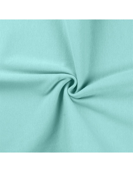 Tissu jersey bord côte - Vert d´eau