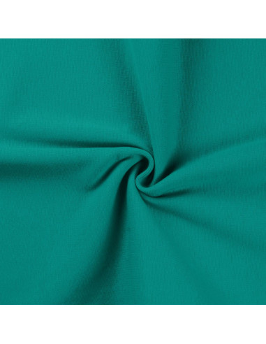 Tissu jersey bord côte - Emeraude