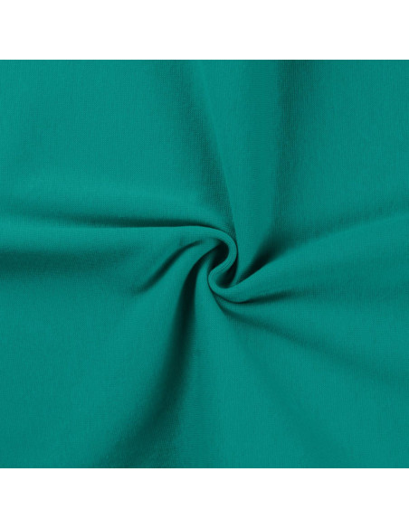 Tissu jersey bord côte - Emeraude