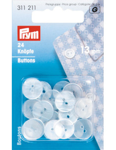 Boutons blouses imitation nacre - 13 mm