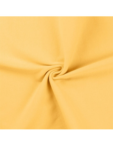 Tissu jersey bord côte - Jaune paille