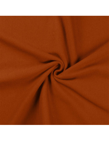 Tissu jersey bord côte - Cognac