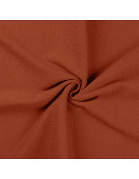 Tissu jersey bord côte - Terracotta
