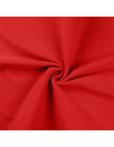 Tissu jersey bord côte - Rouge