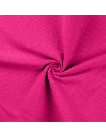 Tissu jersey bord côte - Fuchsia