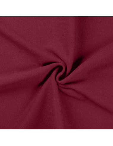 Tissu jersey bord côte - Lie de vin