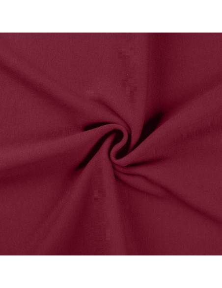 Tissu jersey bord côte - Lie de vin