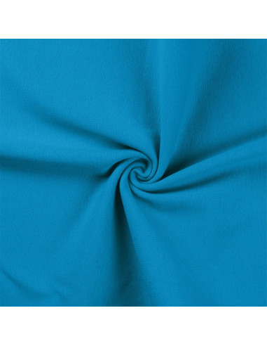 Tissu jersey bord côte - Turquoise