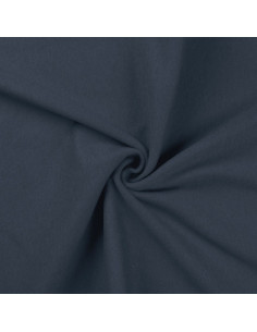 Tissu jersey bord côte - Bleu denim