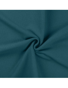 Tissu jersey bord côte - Bleu pétrole