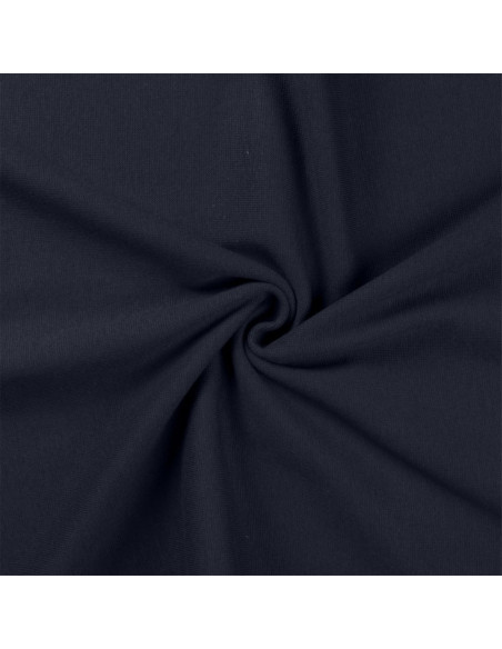 Tissu jersey bord côte - Bleu marine