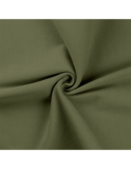 Tissu jersey bord côte - Kaki