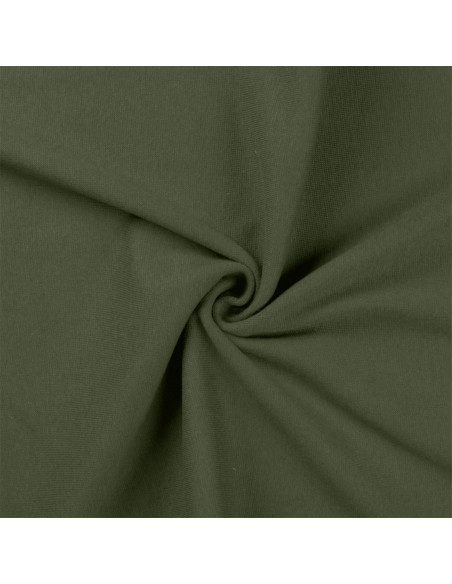 Tissu jersey bord côte - Vert militaire