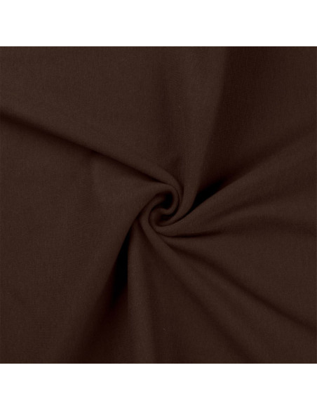 Tissu jersey bord côte - Marron foncé