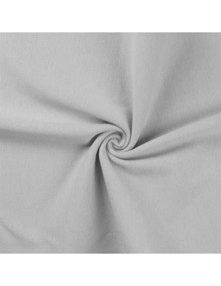 Tissu jersey bord côte - Gris argent