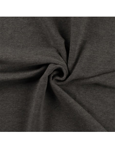 Tissu jersey bord côte - Gris chiné