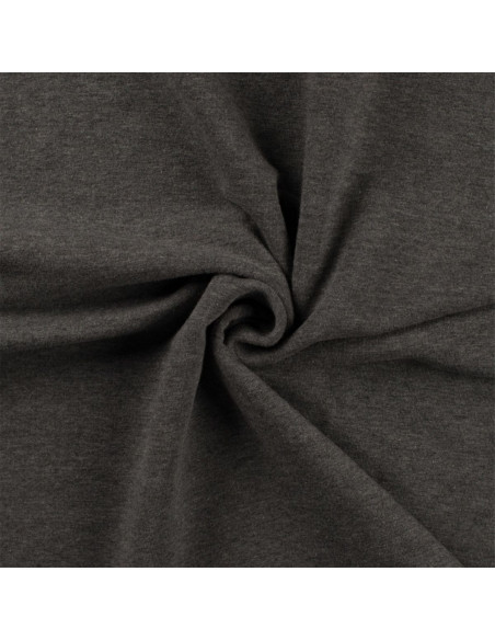 Tissu jersey bord côte - Gris chiné