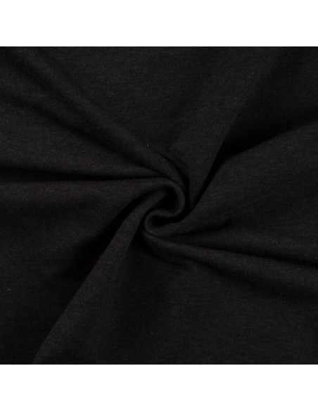 Tissu jersey bord côte - Gris chiné foncé