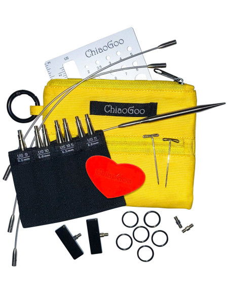 Kit d´aiguilles à tricoter circulaires Shorties Large ChiaoGoo