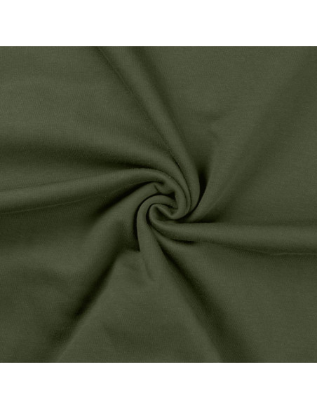 Tissu sweat - Vert militaire
