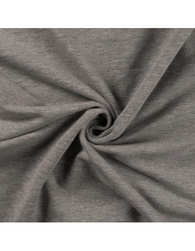 Tissu sweat - Gris chiné clair