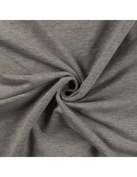 Tissu sweat - Gris chiné clair