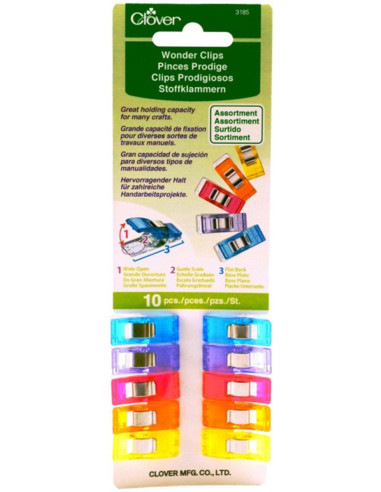 Lot 10 pinces Prodige Clover - Assortiment
