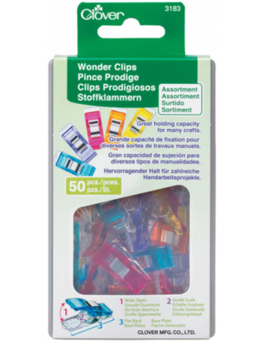 Boite 50 pinces Prodige Clover - Assortiment