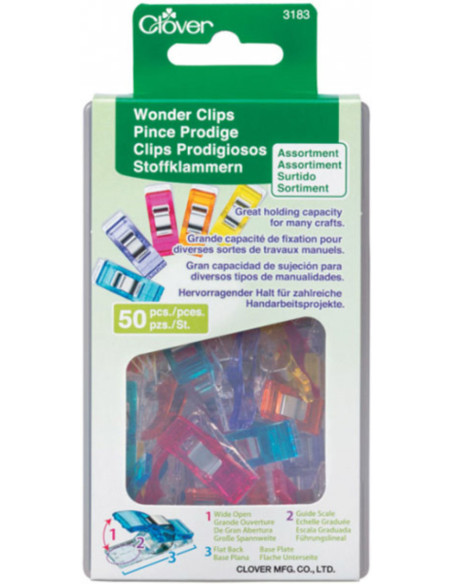 Boite 50 pinces Prodige Clover - Assortiment