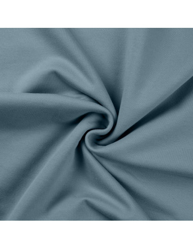 Tissu sweat molleton - Bleu gris