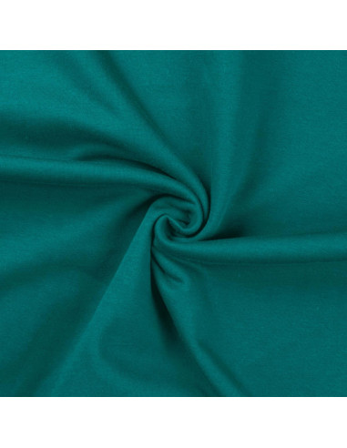 Tissu sweat molleton - Bleu pétrole clair