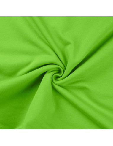 Tissu sweat molleton - Vert citron