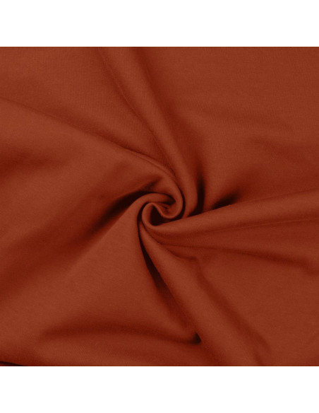Tissu sweat molleton - Terracotta