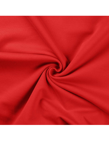 Tissu sweat molleton - Rouge