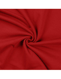 Tissu sweat molleton - Rouge foncé