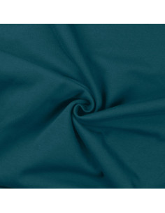 Tissu sweat molleton - Bleu pétrole