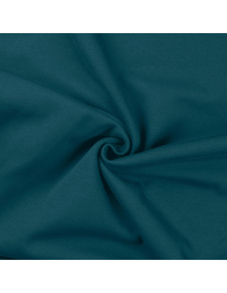 Tissu sweat molleton - Bleu pétrole