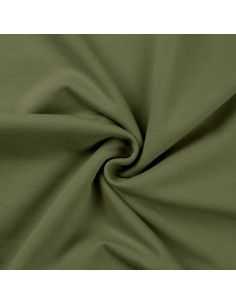 Tissu sweat molleton - Kaki