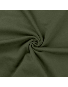 Tissu sweat molleton - Vert militaire