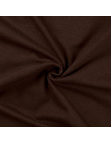Tissu sweat molleton - Marron foncé