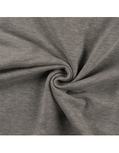 Tissu sweat molleton - Gris chiné clair