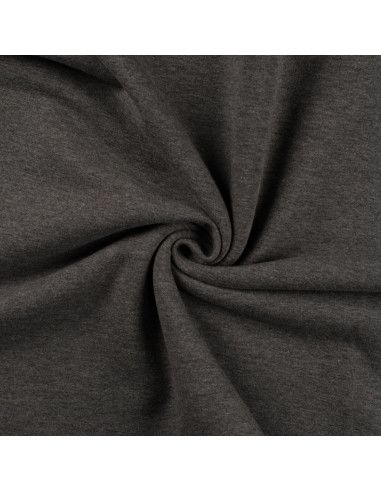 Tissu sweat molleton - Gris chiné