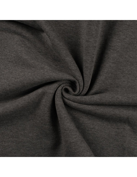 Tissu sweat molleton - Gris chiné