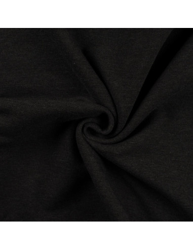 Tissu sweat molleton - Gris chiné foncé
